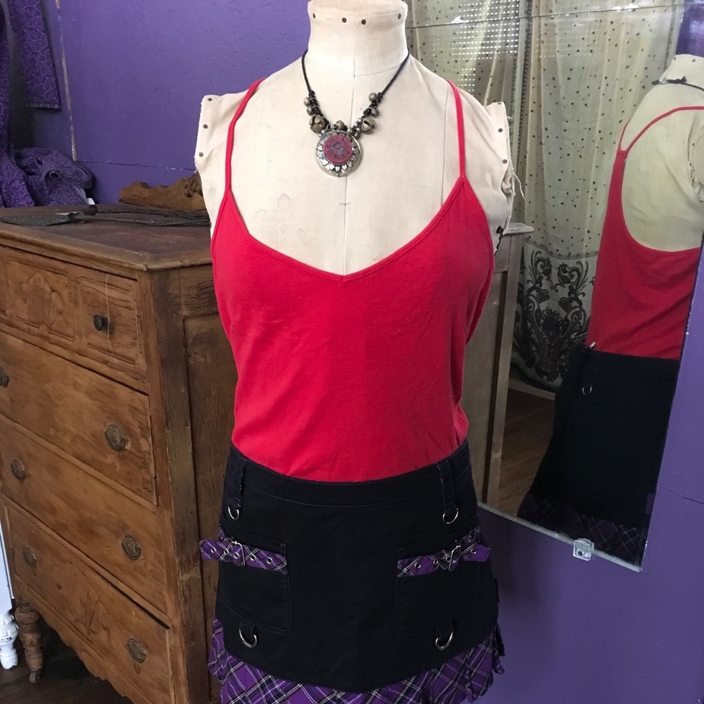 Black and Purple Plaid Tripp Skirt